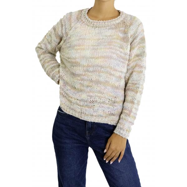 Maglione girocollo multicolor 